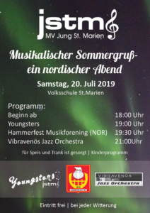 Plakat musikalischer Sommergruß 2019